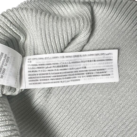 Abercrombie & Fitch | Women | Gray Ribbed Knit LS Bodycon Mini Dress | XL - Picture 9 of 10